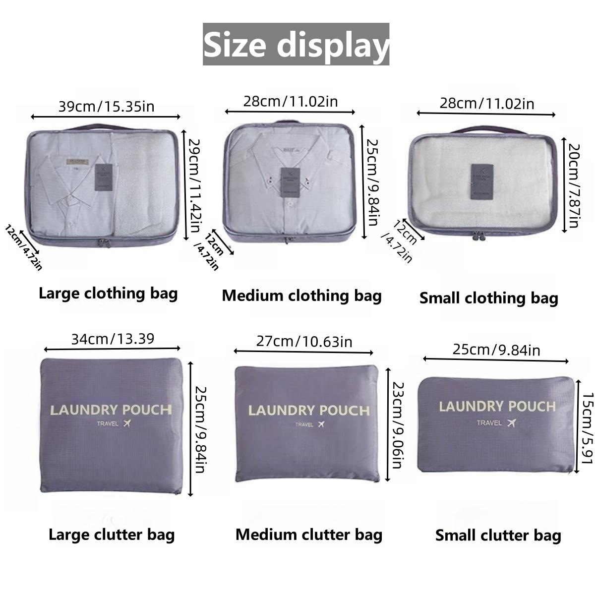 Cross-border Oxford Cloth travel storage six-piece set, business trip luggage and clothing organization and storage bag 6-piece set Application Scenario