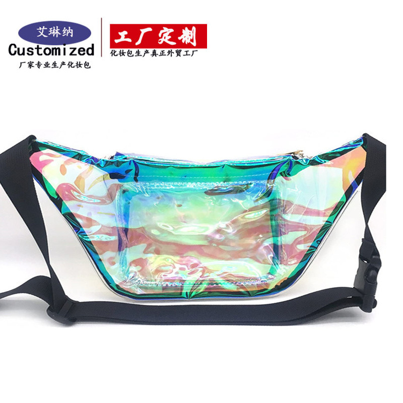 Cross-border TPU laser transparent waist bag, outdoor sports storage bag, outdoor rafting fitness travel bag processing and customization Application Scenario