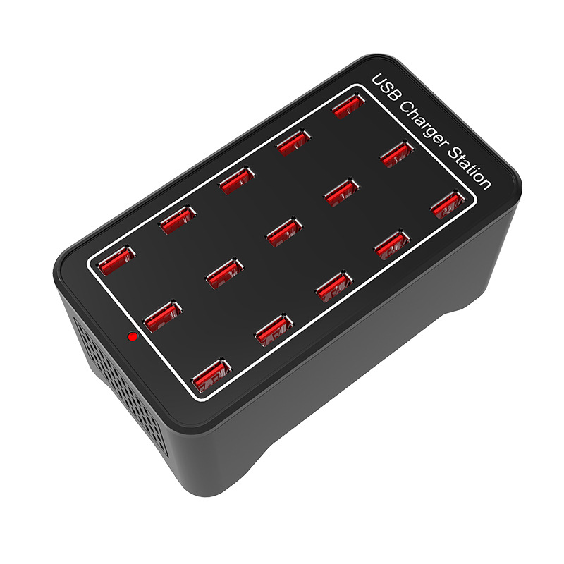 Intelligent multi-port USB charger for 10-port, 15-port, 20-port and 30-port high-power mobile phone hanging studio power supply Item Picture