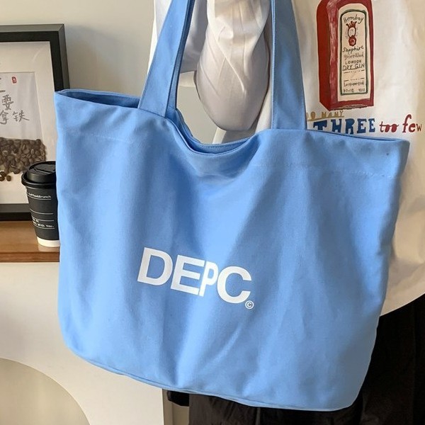 Large-capacity canvas bag for women, 2025 new style single-shoulder tote bag, class commuting tote bag, student tutorial bag details Picture