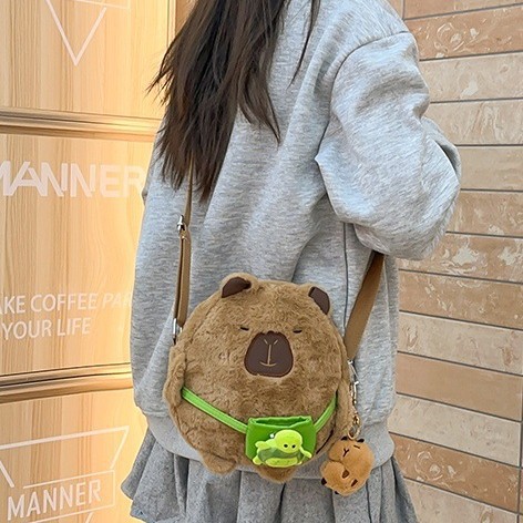 Cute cartoon little bag, Korean version of Instagram, Japanese style versatile casual single-shoulder student phone bag, girl crossbody bag full figure