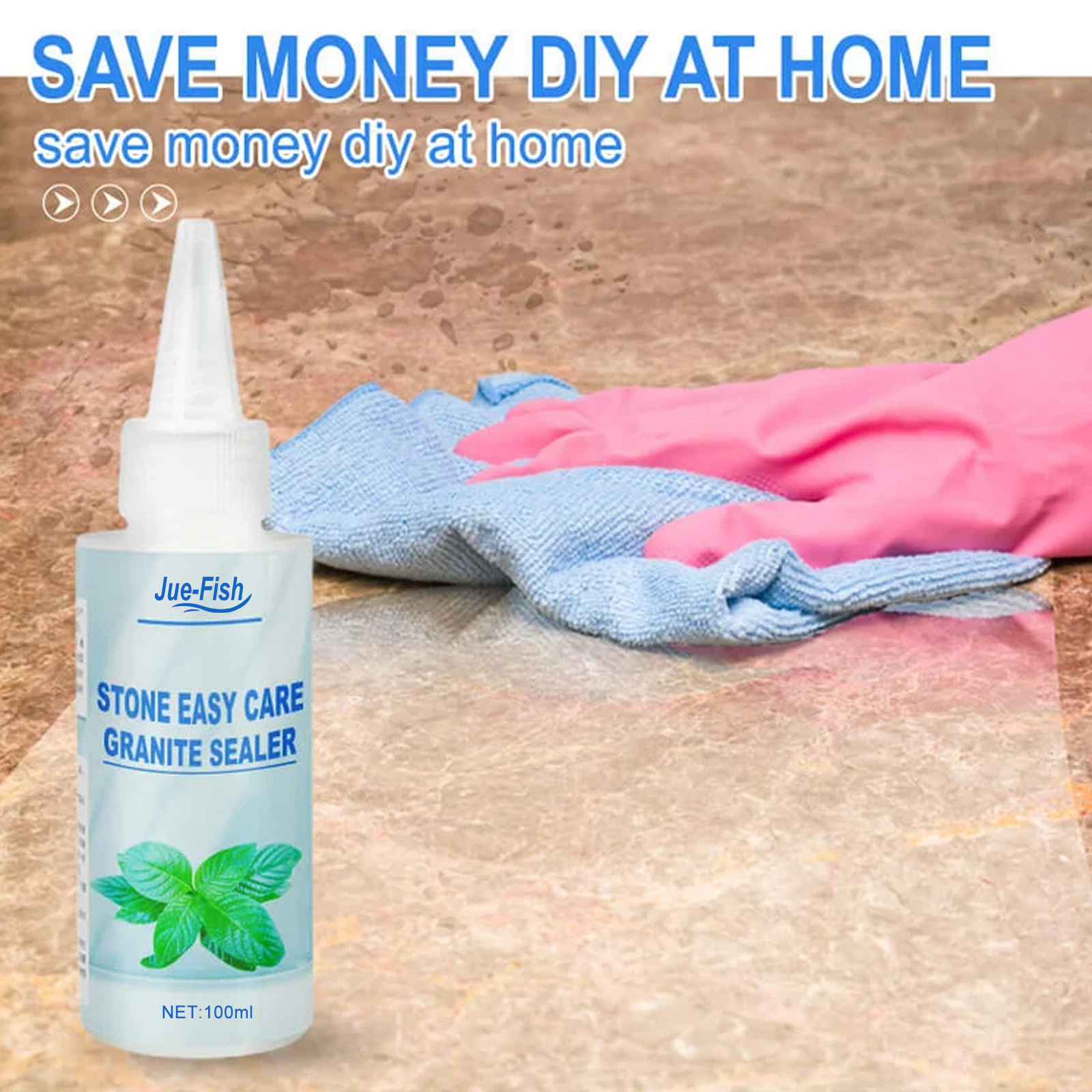 Jue-Fish Tile coating agent, kitchen countertop tile scratch care, maintenance, cleaning care and brightening spray Application Scenario