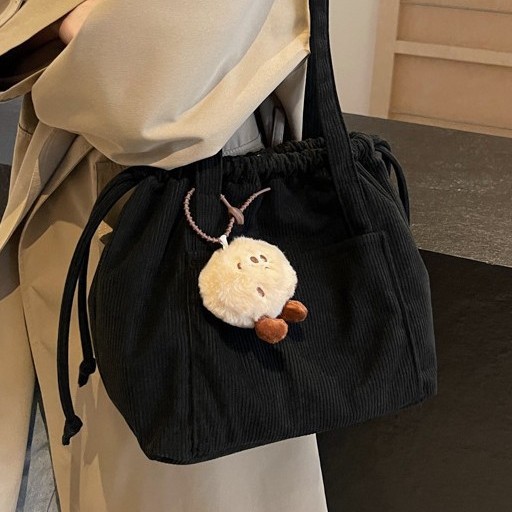 New casual 2024 autumn/winter single-shoulder bag for girls, large-capacity handbag, lightweight and versatile, laid-back style bucket bag Specification drawing