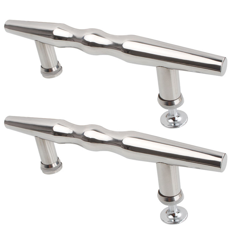 Thickened 304 stainless steel shower room handle, shower room glass sliding door handle, handrail hole spacing 145mm Item Picture