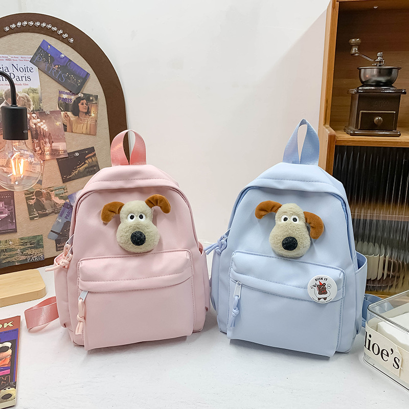 Pacha Dog Ins-style soft and cute girl backpack, small college student lightweight campus backpack, small schoolbag full figure