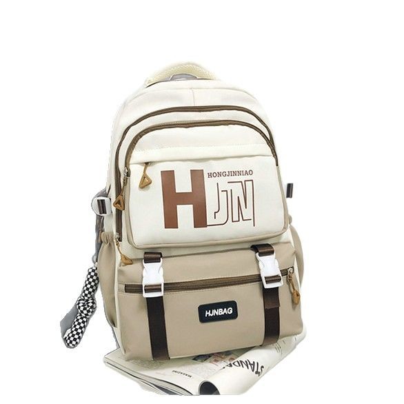 American-style high-end schoolbags for male and female college and high school students, high-appearance-level large-capacity computer backpacks for cross-border use Item Picture