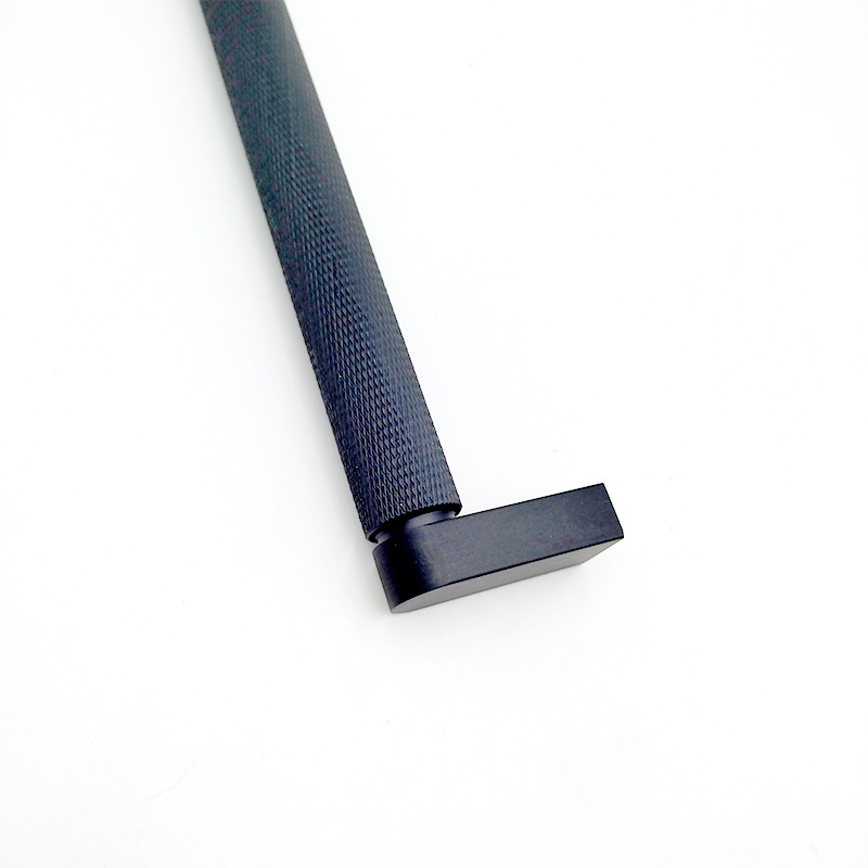 Wholesale of knurled and embossed aluminum alloy handles for cabinets, wardrobes, drawers, T-shaped handles, and round handles for cabinet doors Specification drawing