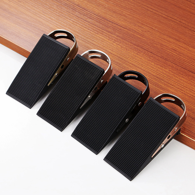 Stainless steel rubber bottom door stop for household door, silent double-sided rubber door stop for bathroom, thickened anti-collision door stop Application Scenario