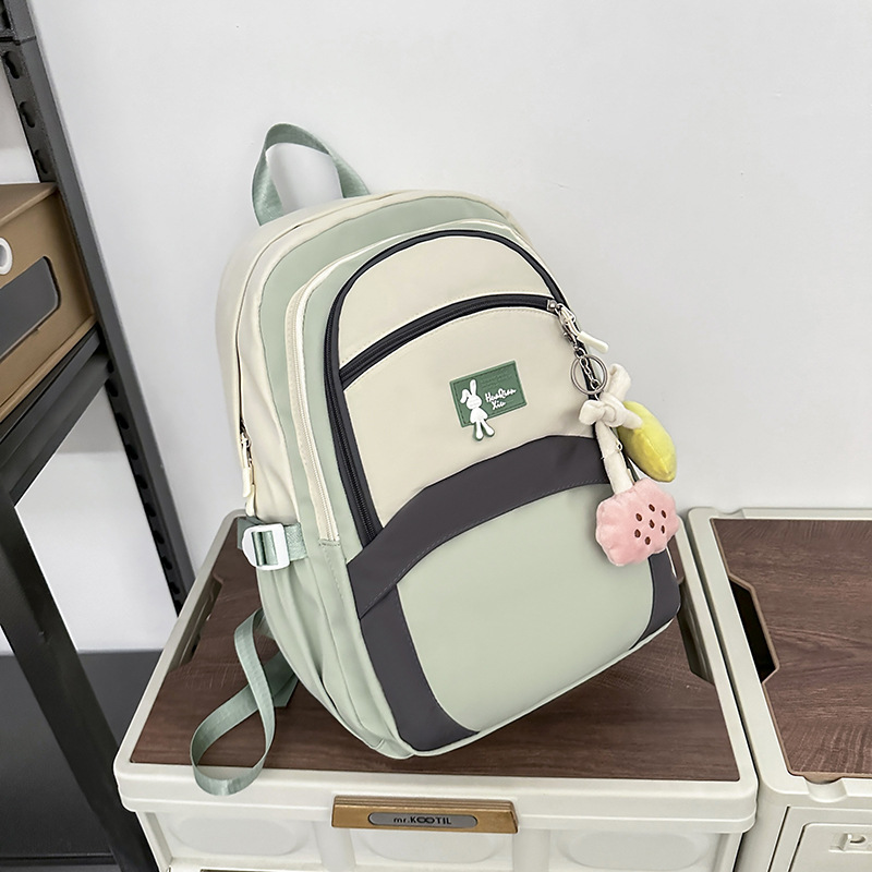 Junior high school students' schoolbag, Japanese-style primary school students' color-matched large-capacity backpack, cute, lightweight, lightweight and durable backpack details Picture