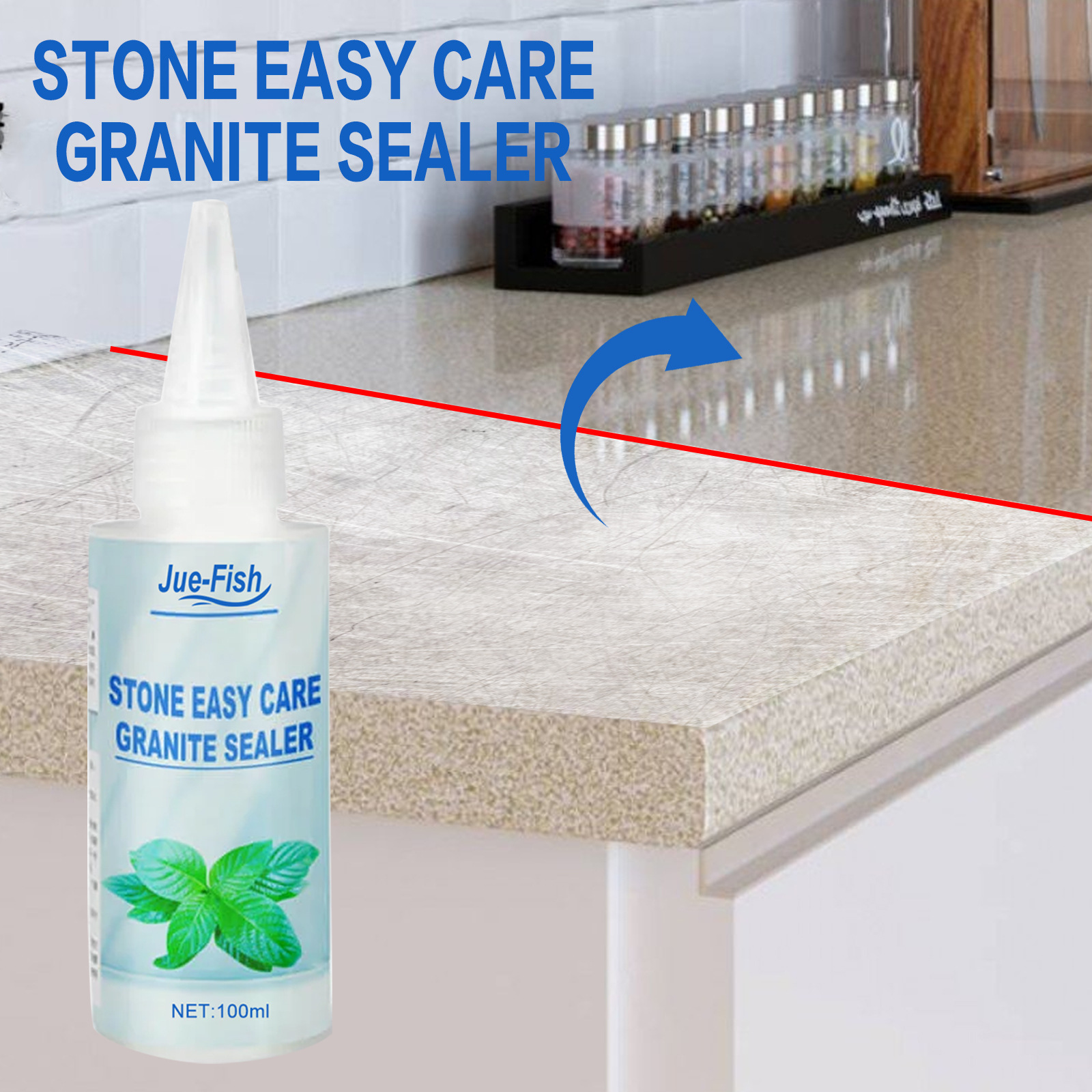 Jue-Fish Tile coating agent, kitchen countertop tile scratch care, maintenance, cleaning care and brightening spray details Picture