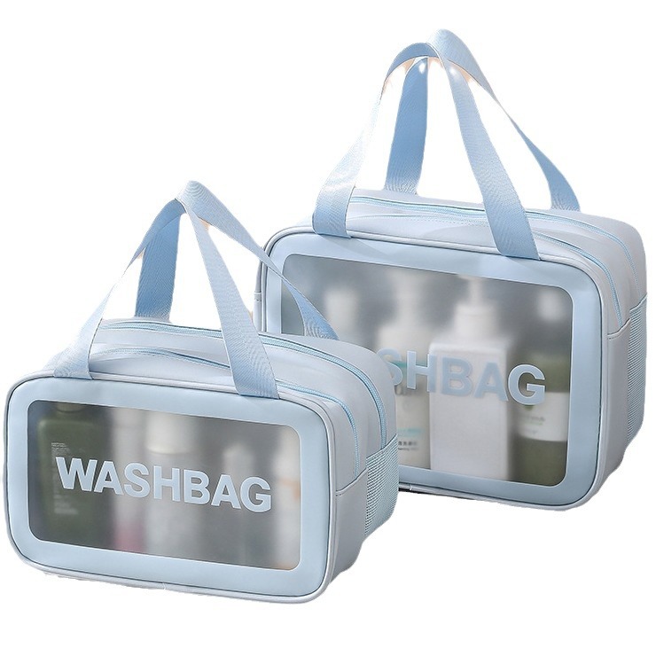 Factory direct sales of pu toiletry bags, large capacity, dry and wet separation, high appearance level, double-layer cosmetic bags, toiletry bags, minimum order quantity one Item Picture