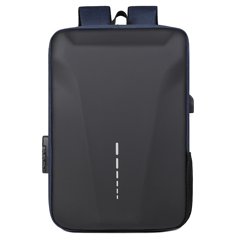 Cross-border three-dimensional hard shell men's backpack, multi-functional pvc Oxford fabric business large-capacity backpack for computers Item Picture