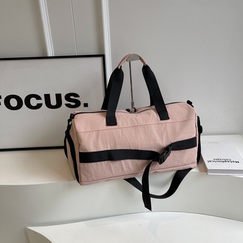 Customized hand-held travel bags for short business trips, lightweight luggage bags, large-capacity single-shoulder crossbody fitness bags with logo printing Specification drawing