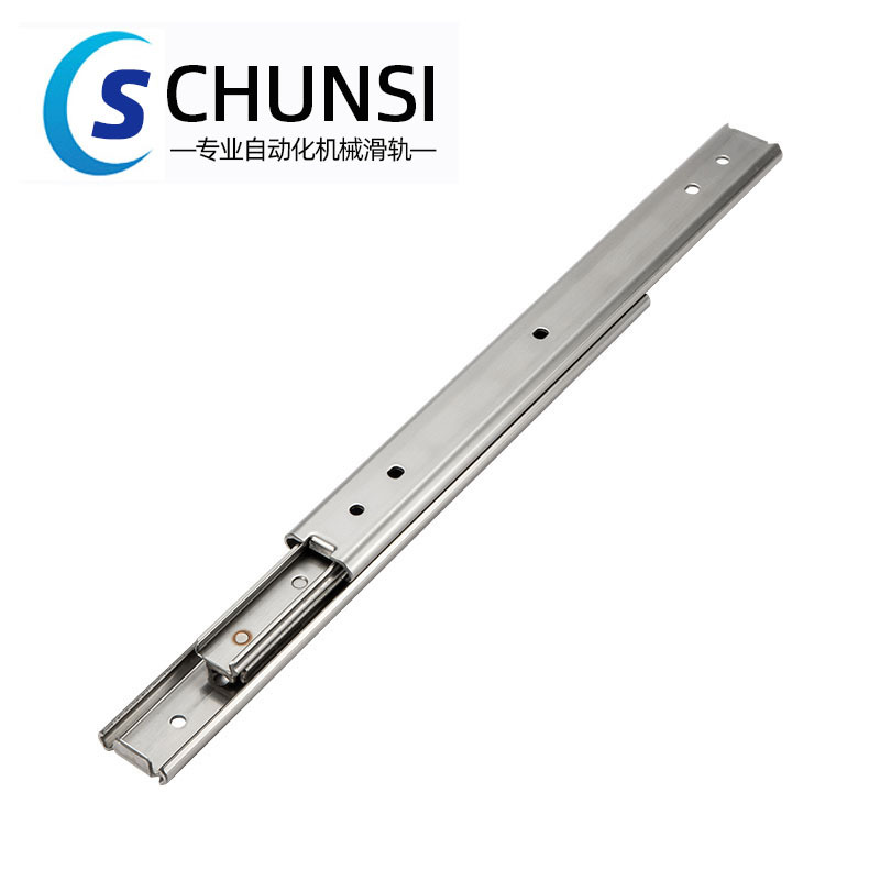 IDA77 three-section pull-out linear steel SRXY27 double-layer slide rail 27 wide three-section KC-359 guide rail C2731 details Picture