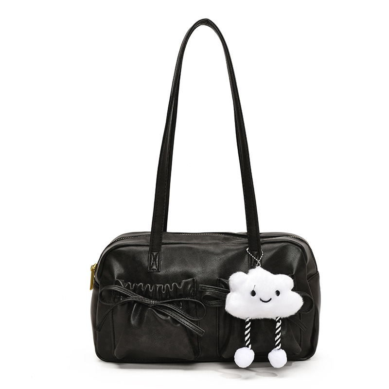 A stylish and large-capacity commuter bag for women, a new 2024 trendy single-shoulder bag for college students' classes, and a high-end textured tote bag Item Picture