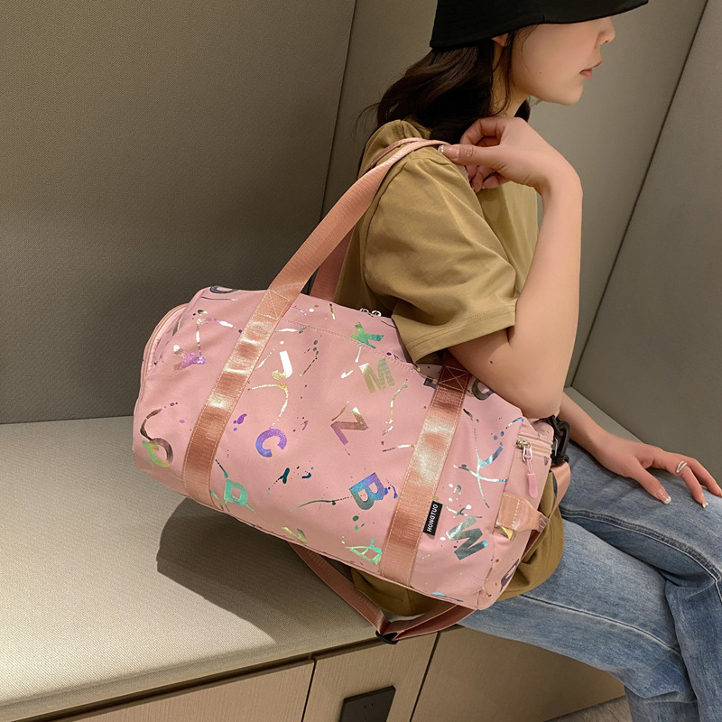 Korean-style casual travel bag, large-capacity yoga swimming bag, fitness bag, dry and wet separation training and sports handbag Specification drawing