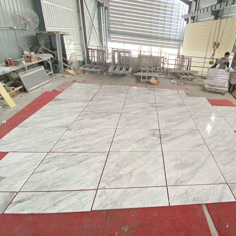 Jazz white natural marble slab background, wall, floor tile, villa living room, island, table and table processing design Application Scenario