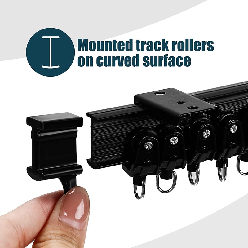 5-meter black curtain curved track, PVC track, silent slide rail, flexible U-shaped plastic steel arc-shaped guide rail Application Scenario
