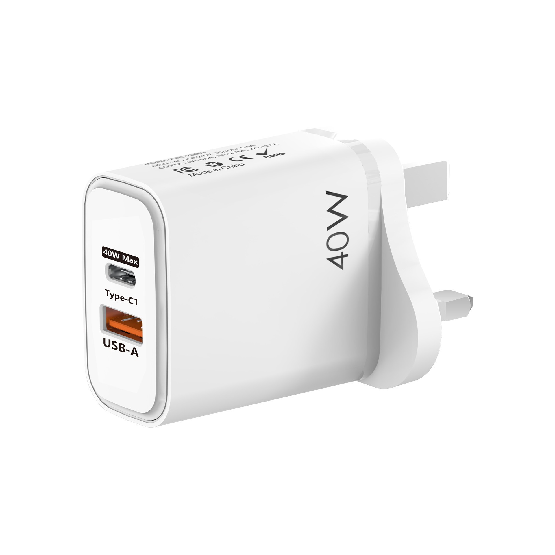 Cross-border PD25W mobile phone charger head, U+C dual-port charger, fast charging CEFCC certified Item Picture