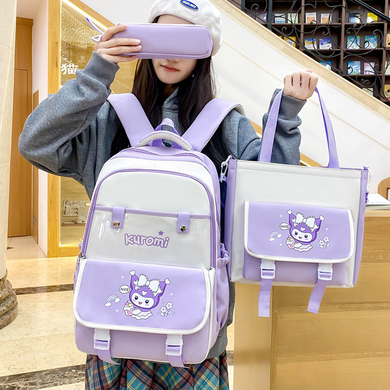 Cute cartoon schoolbag for female junior high school students, 2025 new double-shoulder backpack, large capacity, lightweight and versatile backpack, tutorial bag Application Scenario