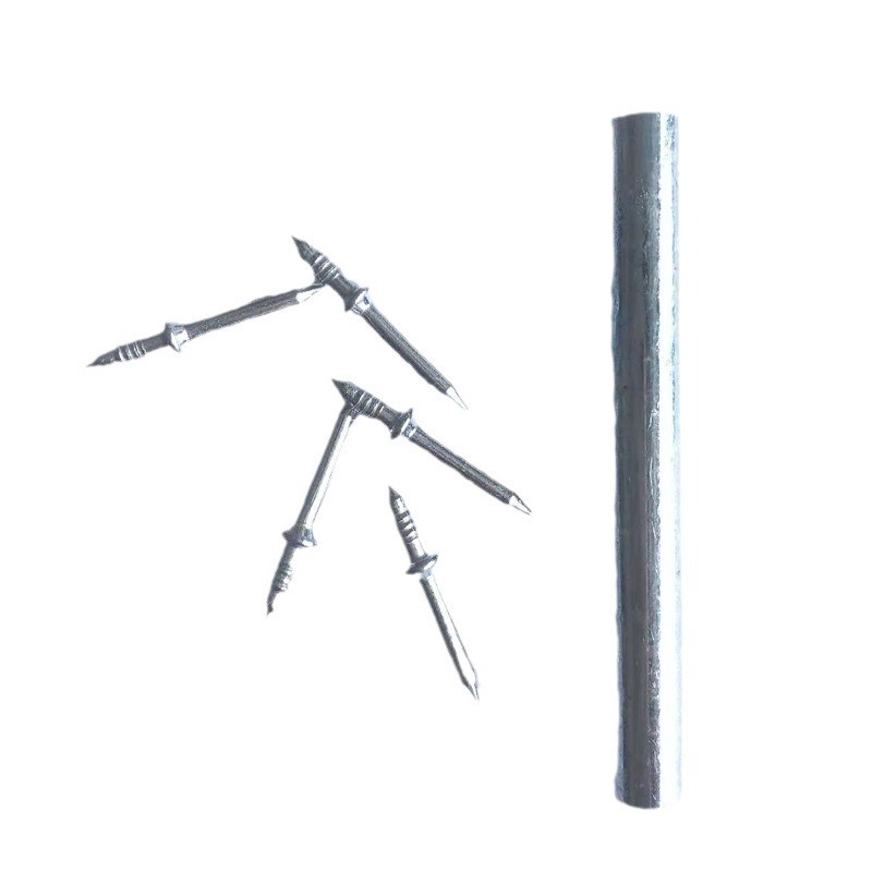Seamless nail solid wood skirting board, double-ended sheep horn nail, high-strength single-ended bidirectional non-drilling woodworking invisible ox horn nail Item Picture