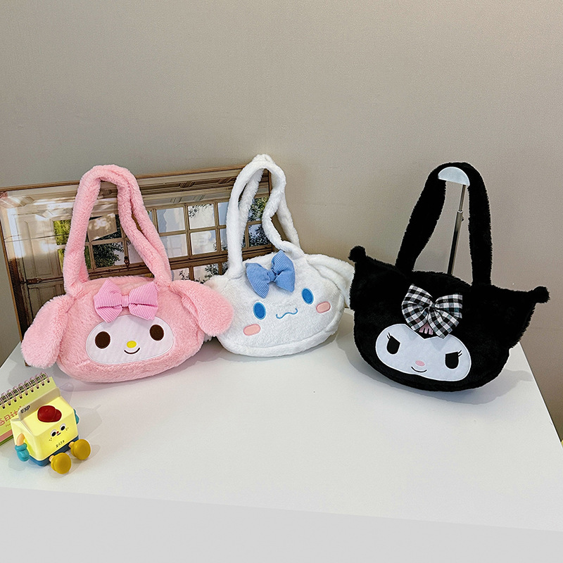 New cartoon cute doll bag, large-capacity single-shoulder hand-carry underarm bag, girlish daily backpack style full figure