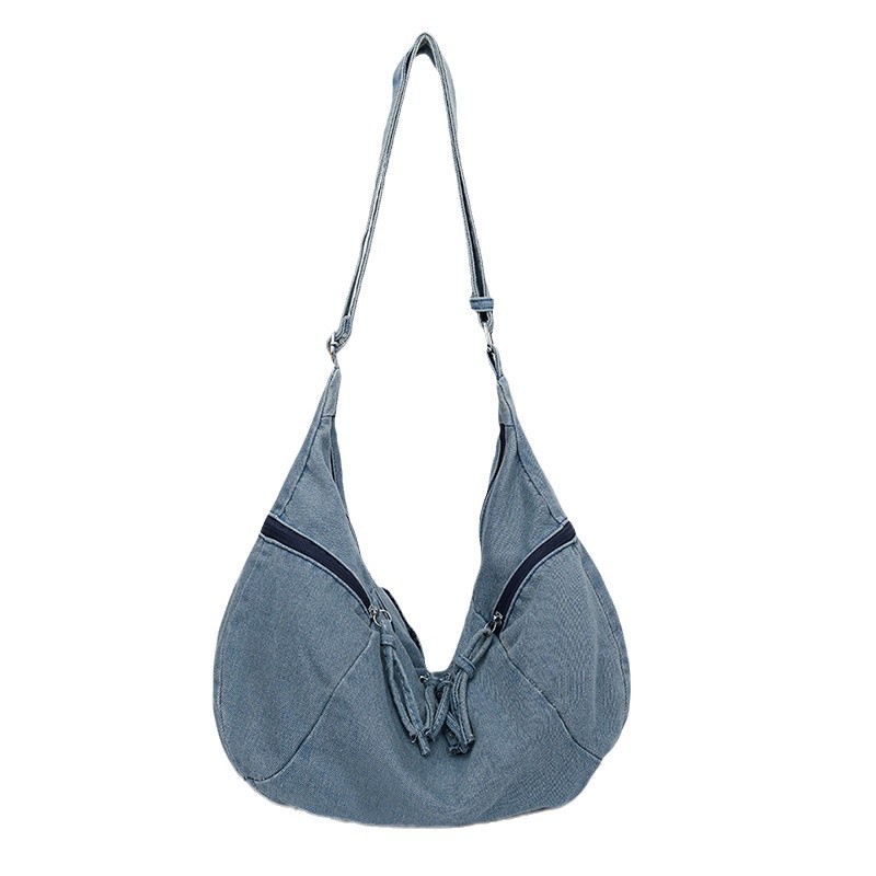The new crossbody bag features a laid-back style for students in the spring and autumn period. It is stylish, simple, niche, casual, retro and versatile. It is a fashionable single-shoulder bag Item Picture