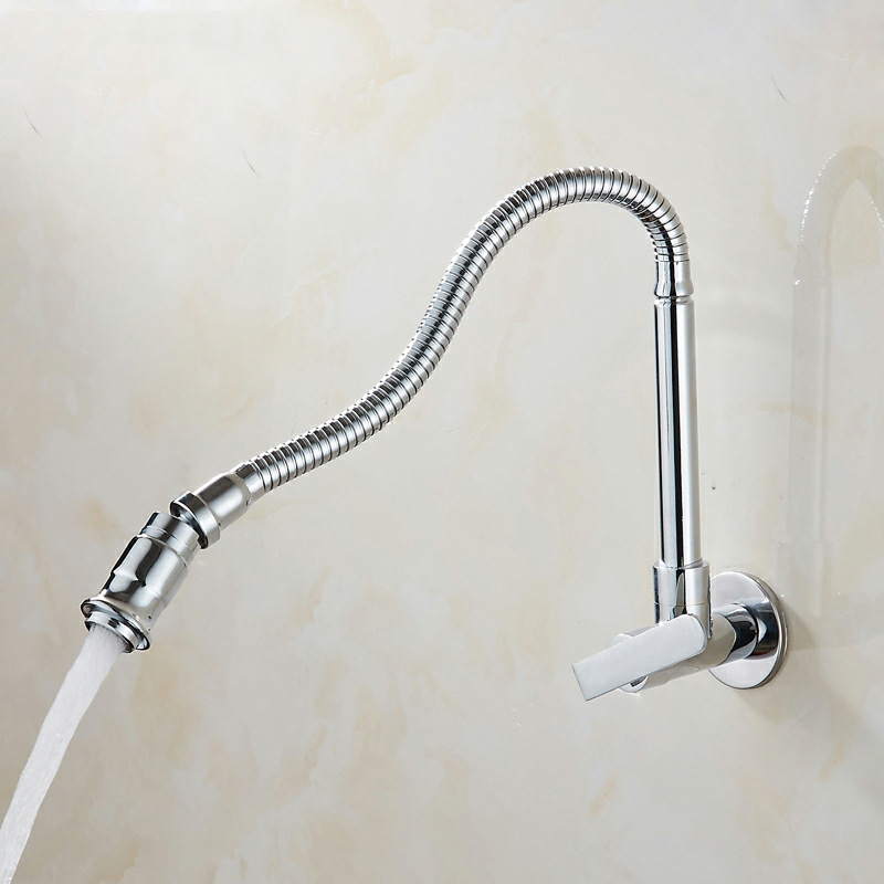 Kitchen single-cooling faucet, copper universal sink faucet, rotatable sink, washbasin, balcony laundry sink, cabinet faucet Specification drawing
