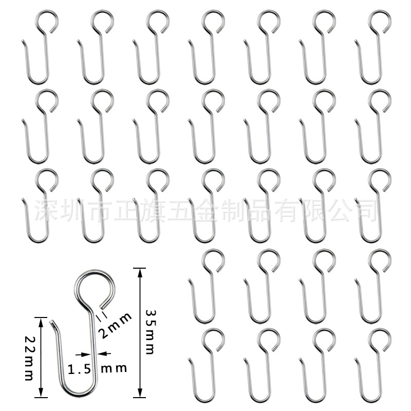 Cross-border bath curtain slot hook, car curtain track metal hook, hanging type hardware curtain hanging accessories full figure
