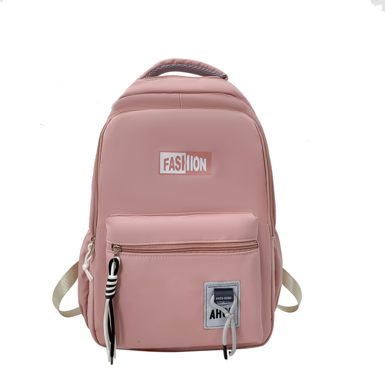 Large-capacity outdoor lightweight backpack, forest-style ins style solid color student schoolbag, Japanese-style Harajuku style versatile backpack for women Item Picture