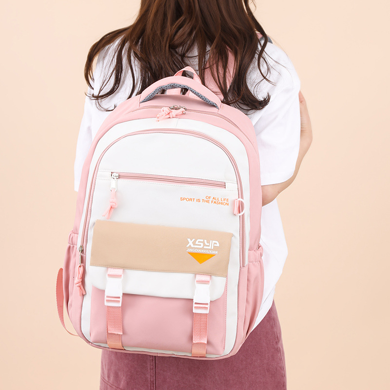 New double-shoulder backpack for girls, junior high school and high school students, primary school and junior high school students, boys, large capacity, high appearance level backpack travel Application Scenario