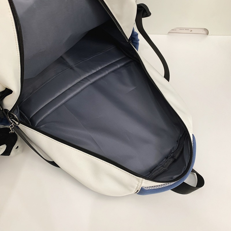 Personalized cartoon schoolbags for girls, trendy brand backpacks for junior and senior high school students, color-blocking large-capacity travel backpacks for college students Specification drawing