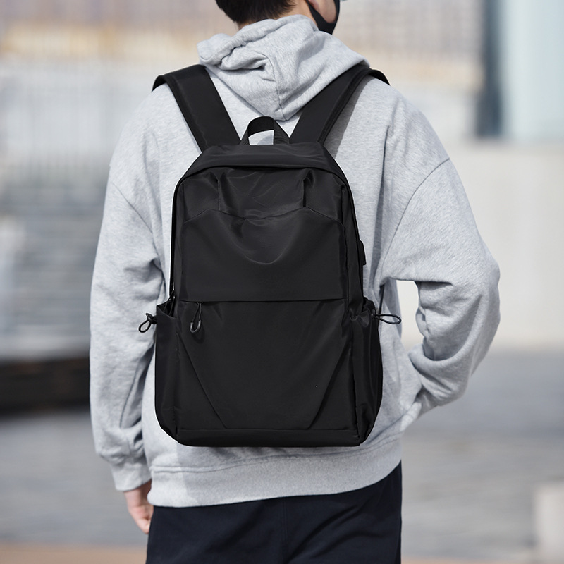 Cross-border nylon backpack, lightweight men's casual travel bag, large-capacity schoolbag, simple computer bag for college students details Picture