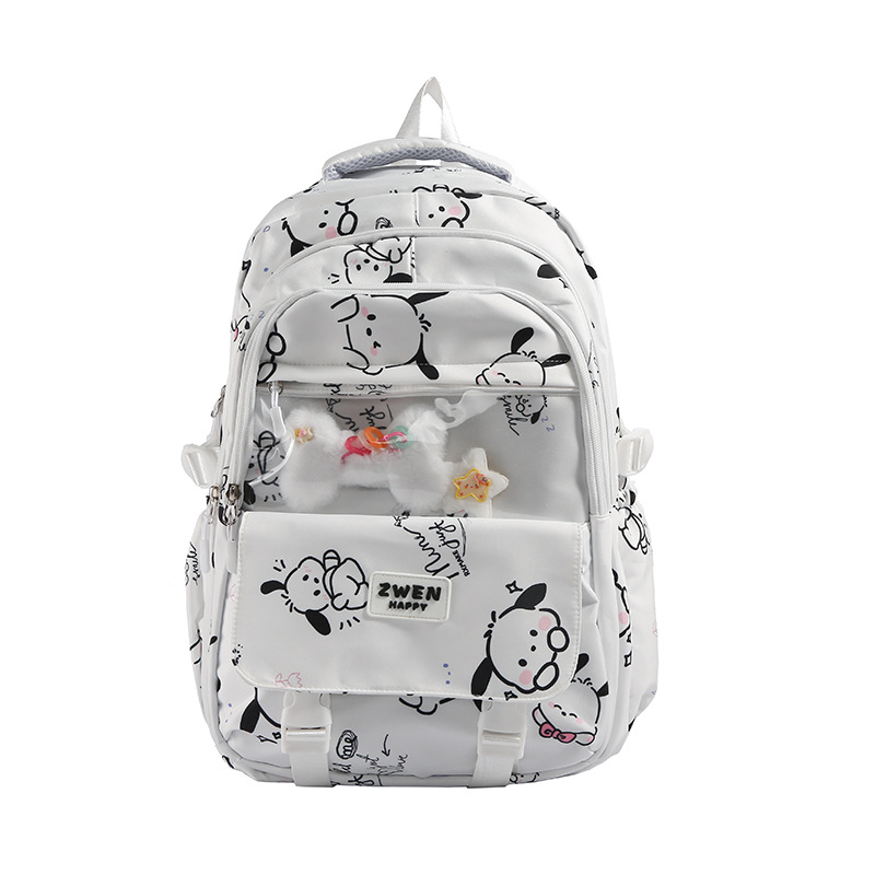 New cartoon-printed backpack for junior and senior high school students, a high-appearance-level, large-capacity, lightweight and weight-reducing backpack Item Picture