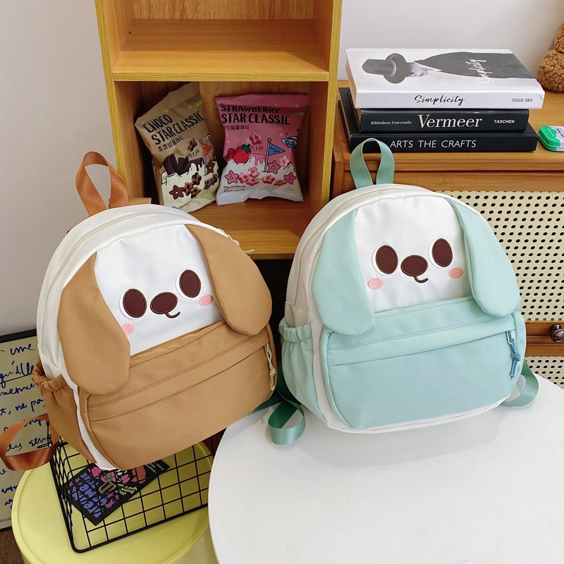 Cross-border cute puppy schoolbag, Japanese-style niche soft girl cartoon student children's double-shoulder travel backpack Specification drawing