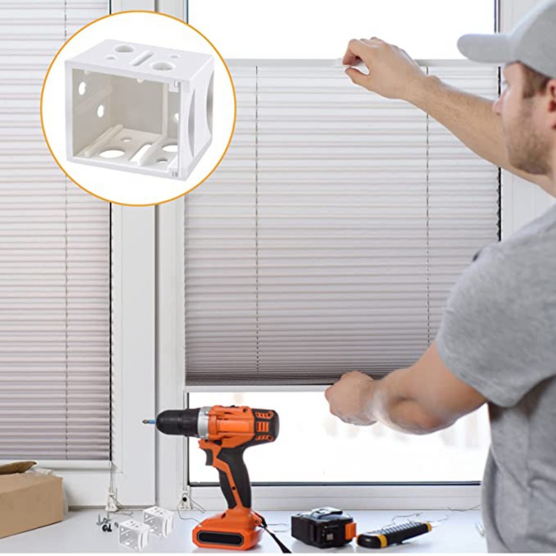 Cross-border wholesale of 6 sets of 1-inch blinds, left and right installation codes, white plastic installation bracket accessories Application Scenario