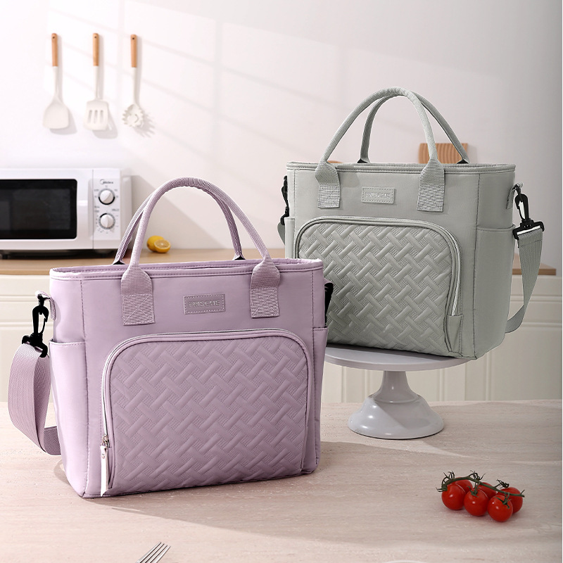 Runhui Croissant portable insulated bag, office worker lunch box, handbag, rider food delivery insulated box, outdoor fresh-keeping ice pack Specification drawing