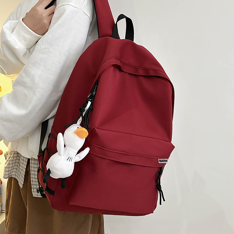 A versatile and trendy schoolbag for college students and a simple backpack for female high school students to commute to school details Picture