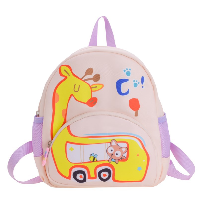 Cartoon cute giraffe kindergarten new schoolbag, casual, simple and trendy, high appearance level, anti-wandering backpack Item Picture