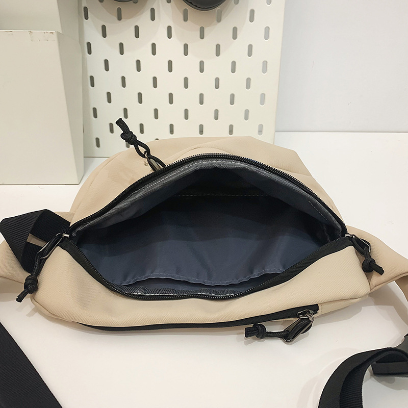 Men's crossbody bag, Korean hip-hop street trend chest bag, sporty couple style, trendy brand, large-capacity student single-shoulder bag Application Scenario