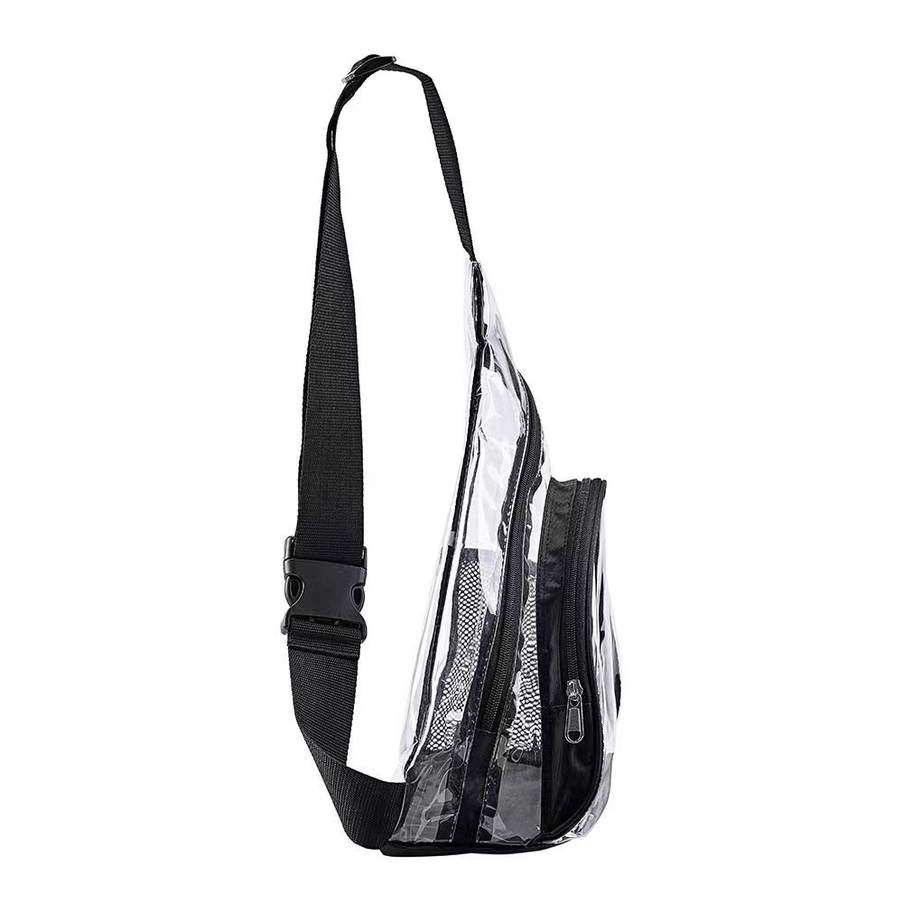 In-stock cross-border bestsellers: Transparent PVC single-shoulder crossbody transparent chest bag, Amazon jelly bag, water-resistant, security check transparent details Picture