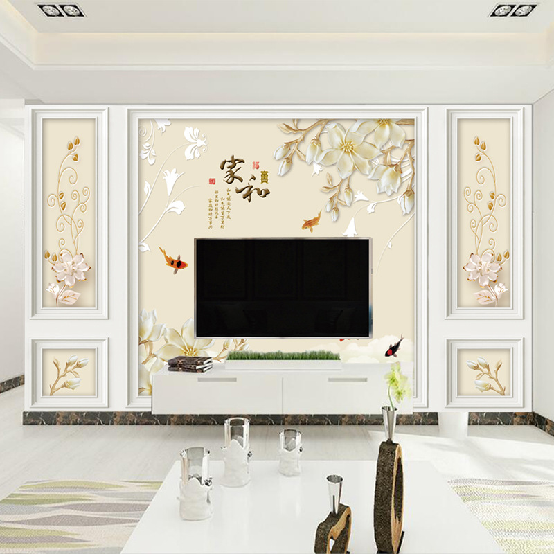Self-adhesive PVC wallpaper for the living room TV background, wall painting, living room video wall, bedroom wallpaper, cross-border consignment Specification drawing