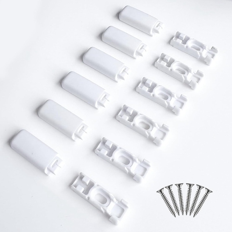 White Venetian blind base, 6 sets of assembly screws, curtain accessories full figure
