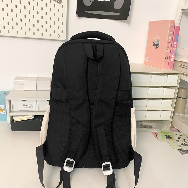 Forest-style Instagram minimalist campus cute girl schoolbag, Japanese-style Harajuku style versatile color-blocking primary and secondary school student backpack Specification drawing