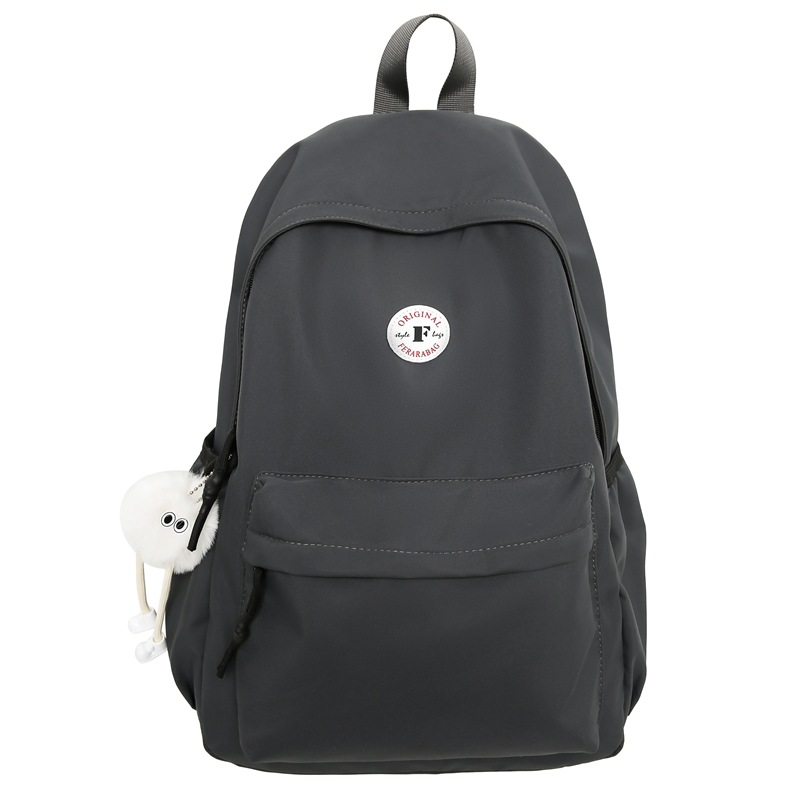 Japanese-style InS-style campus casual solid-color schoolbag, simple and versatile lightweight backpack for girls, high school and college students' backpacks Item Picture