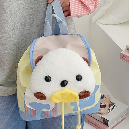 Cute large-capacity puppy nylon fabric backpack 2024 new style, a niche and girlish backpack for students' commuting full figure