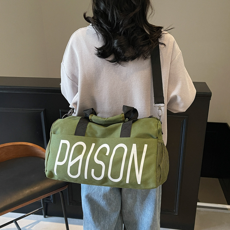 New fresh, simple and fashionable travel bag, large-capacity casual short-distance luggage bag, Korean-style trendy outdoor sports bag Specification drawing