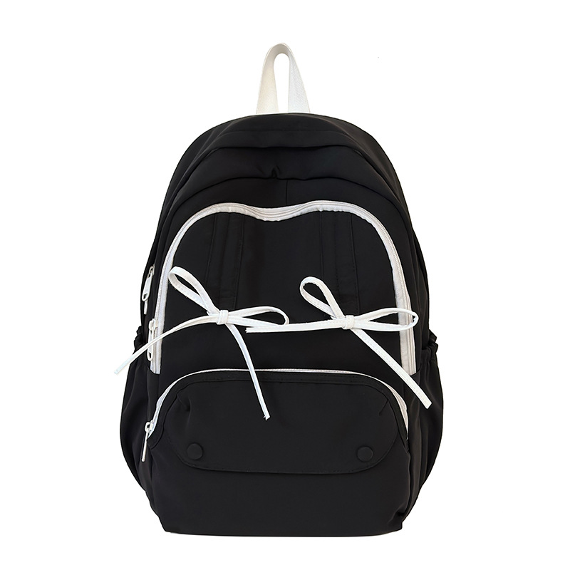 Schoolbag for junior high school girls, Korean style, fashionable, niche design sense, large-capacity backpack, lightweight, new college student backpack Item Picture