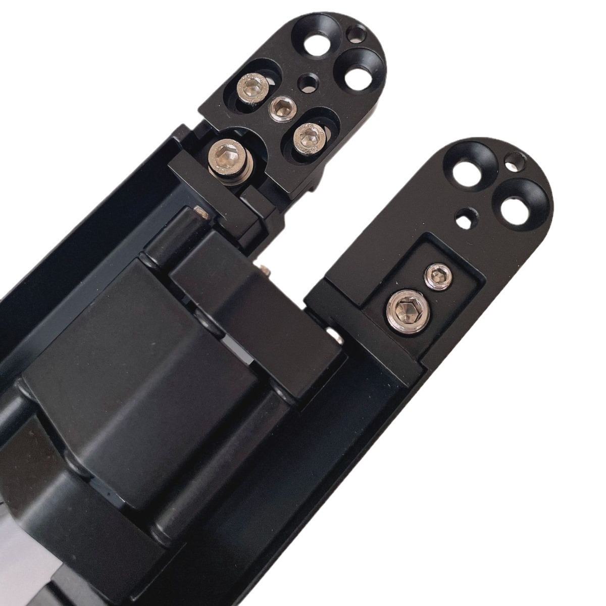 Three-dimensional adjustable cross hidden hinge, black cross hinge, hidden hinge, 180-degree hidden hidden hinge Item Picture