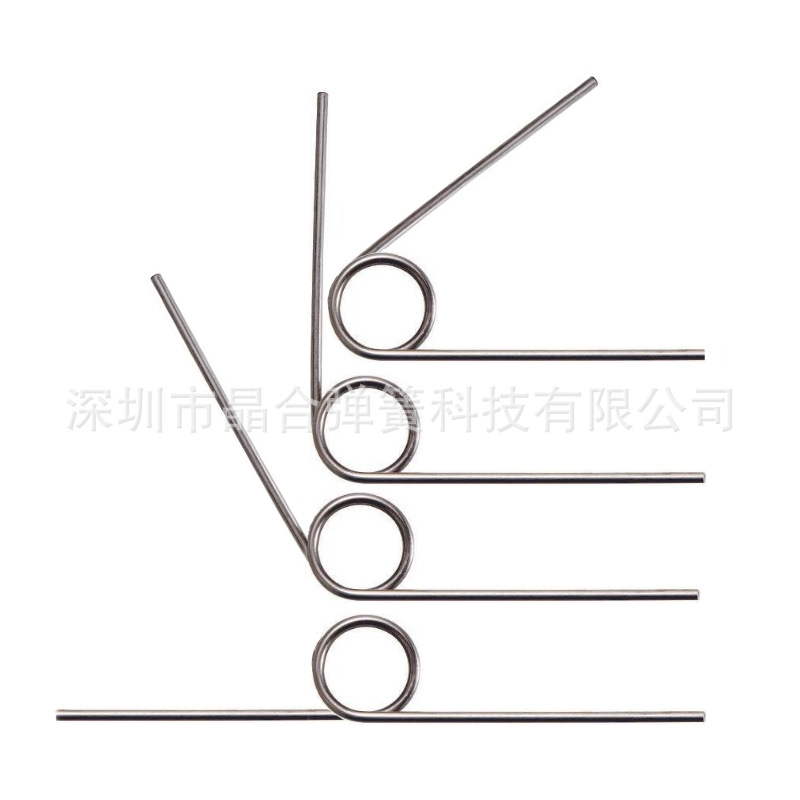 【 Various Spring Samples 】TWS2 earphone case small double torsion spring manufacturer 0.3mm piano steel wire torsion spring Specification drawing